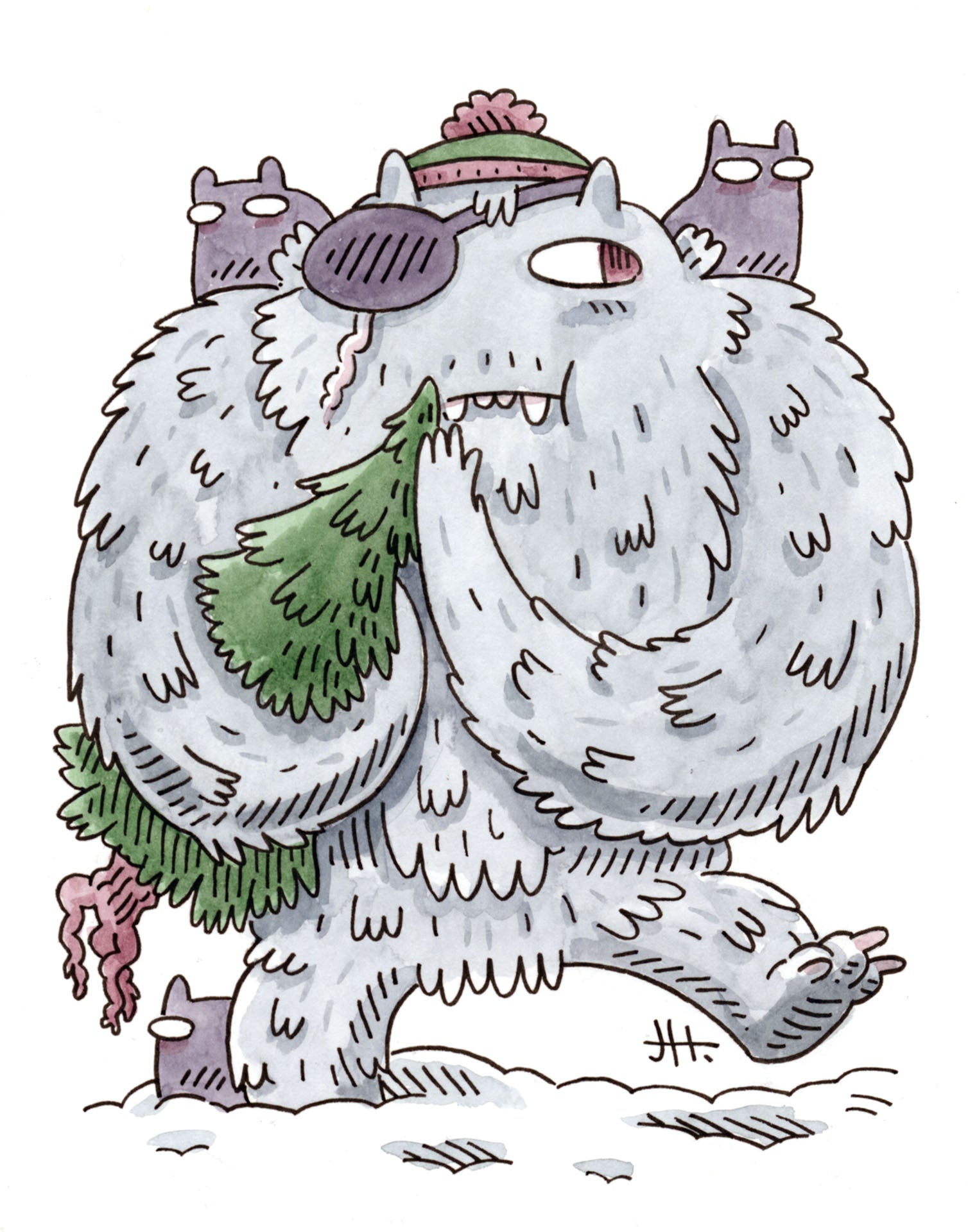 Sketch-A-Day #4, Yeti