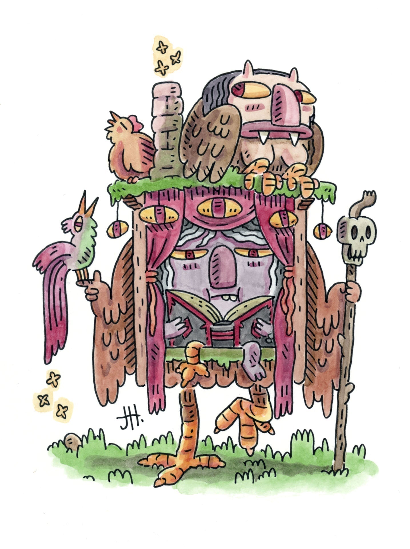 Sketch A Day 19, Baba Yaga