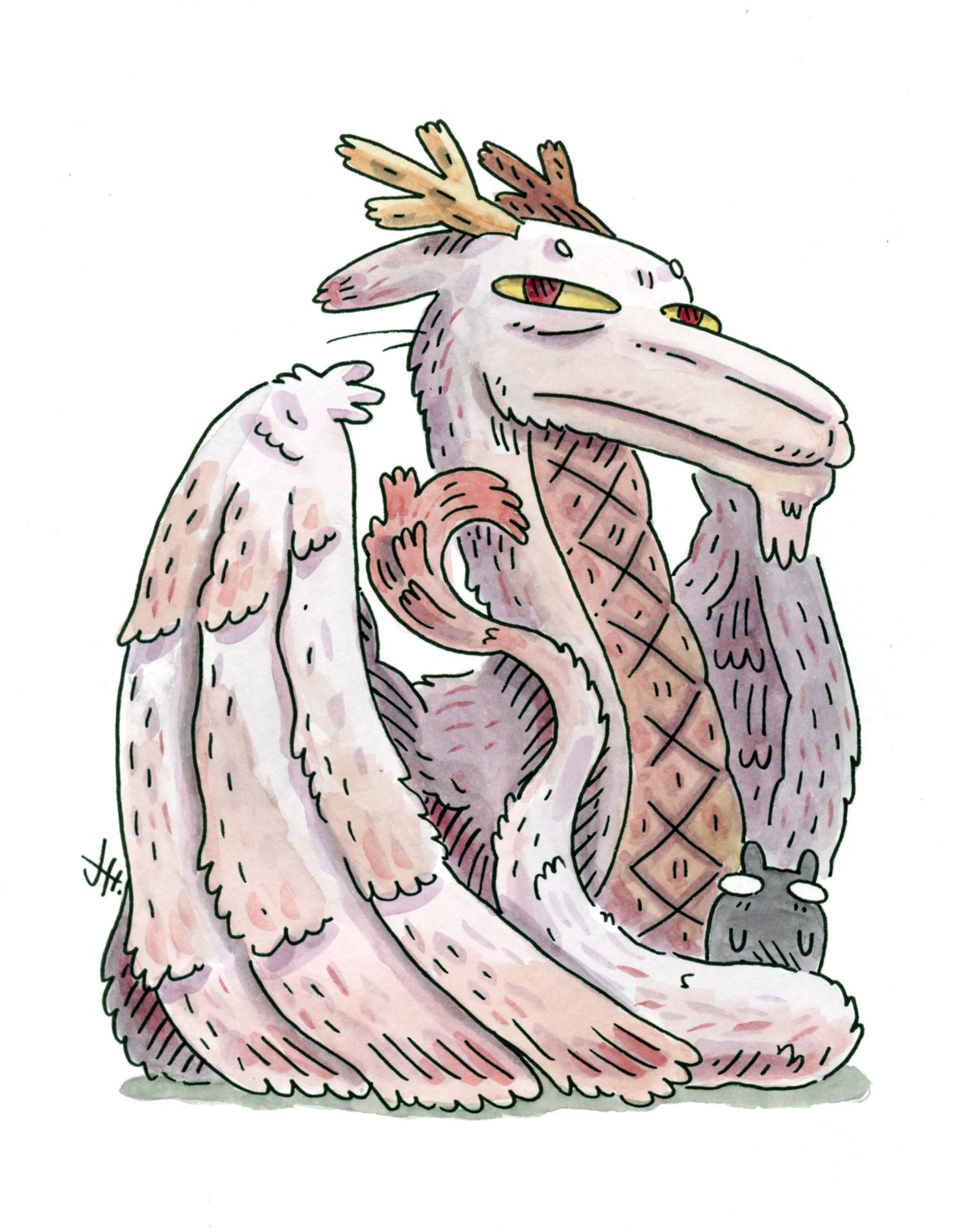 Sketch A Day 21, Spring Dragon – Imps and Monsters LLC