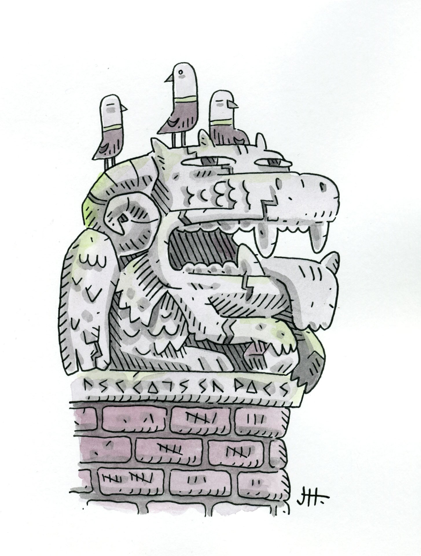 Sketch A Day 23, Gargoyle