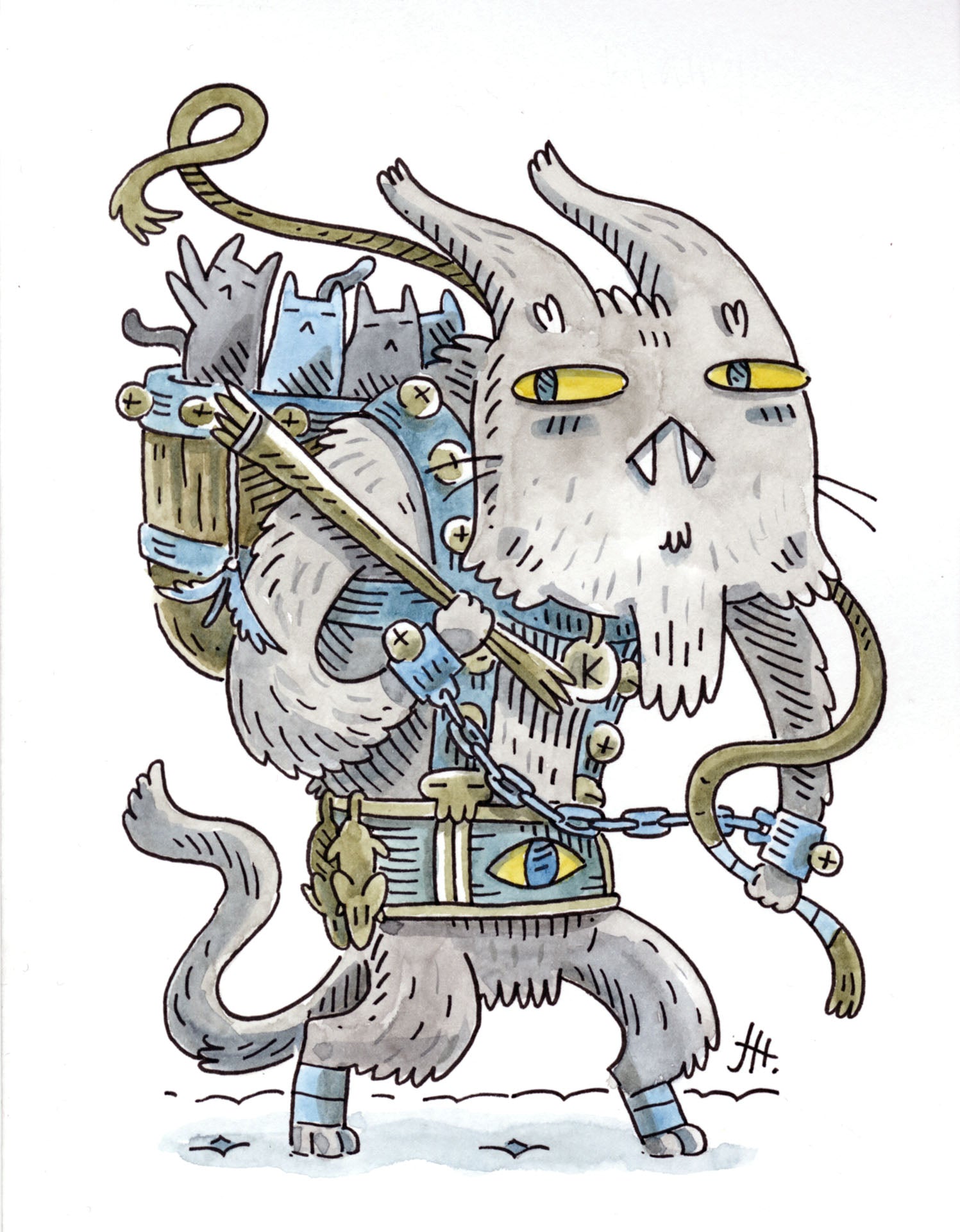 Sketch-A-Day 9, Kram-puss