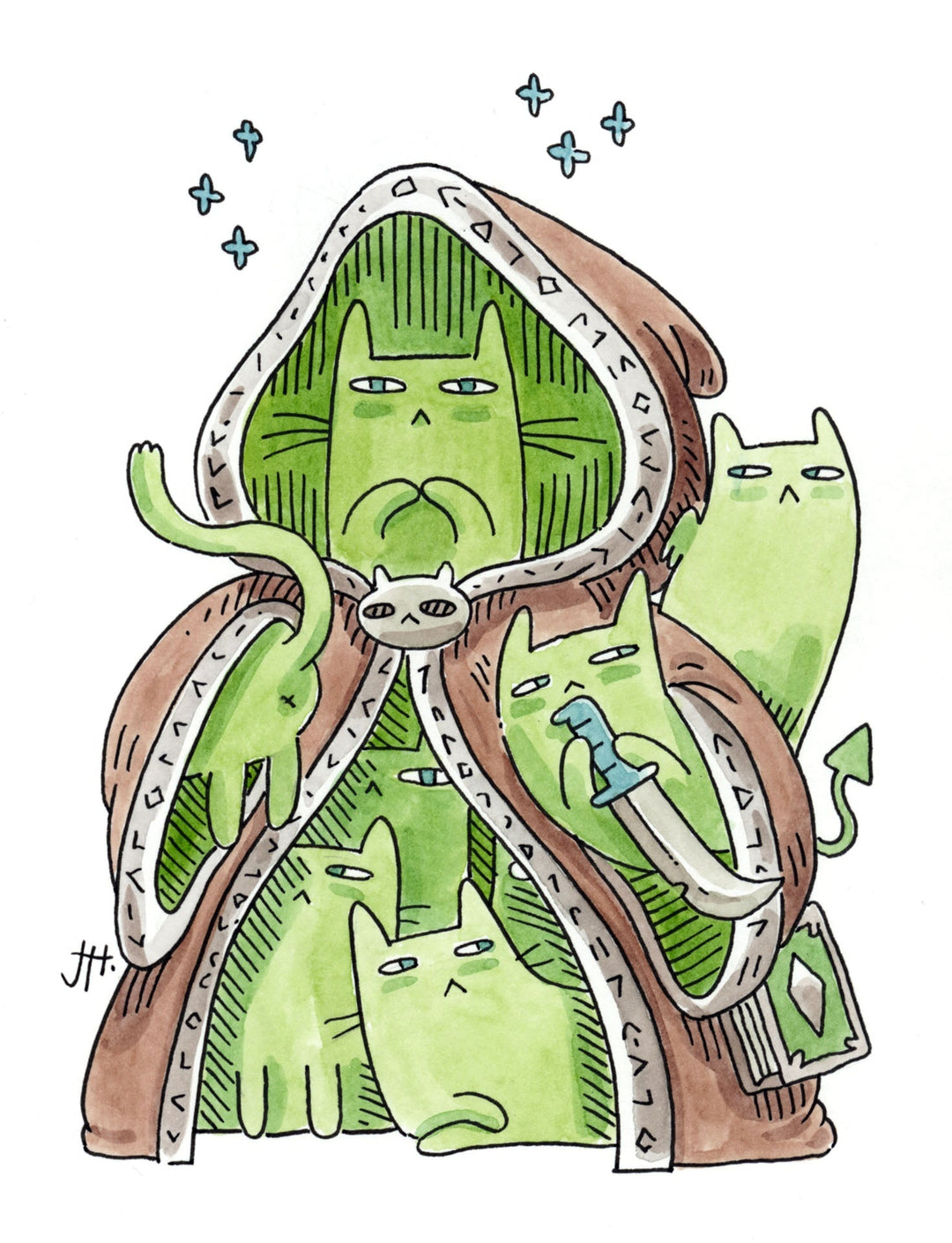 Sketch A Day 31, Meowgician