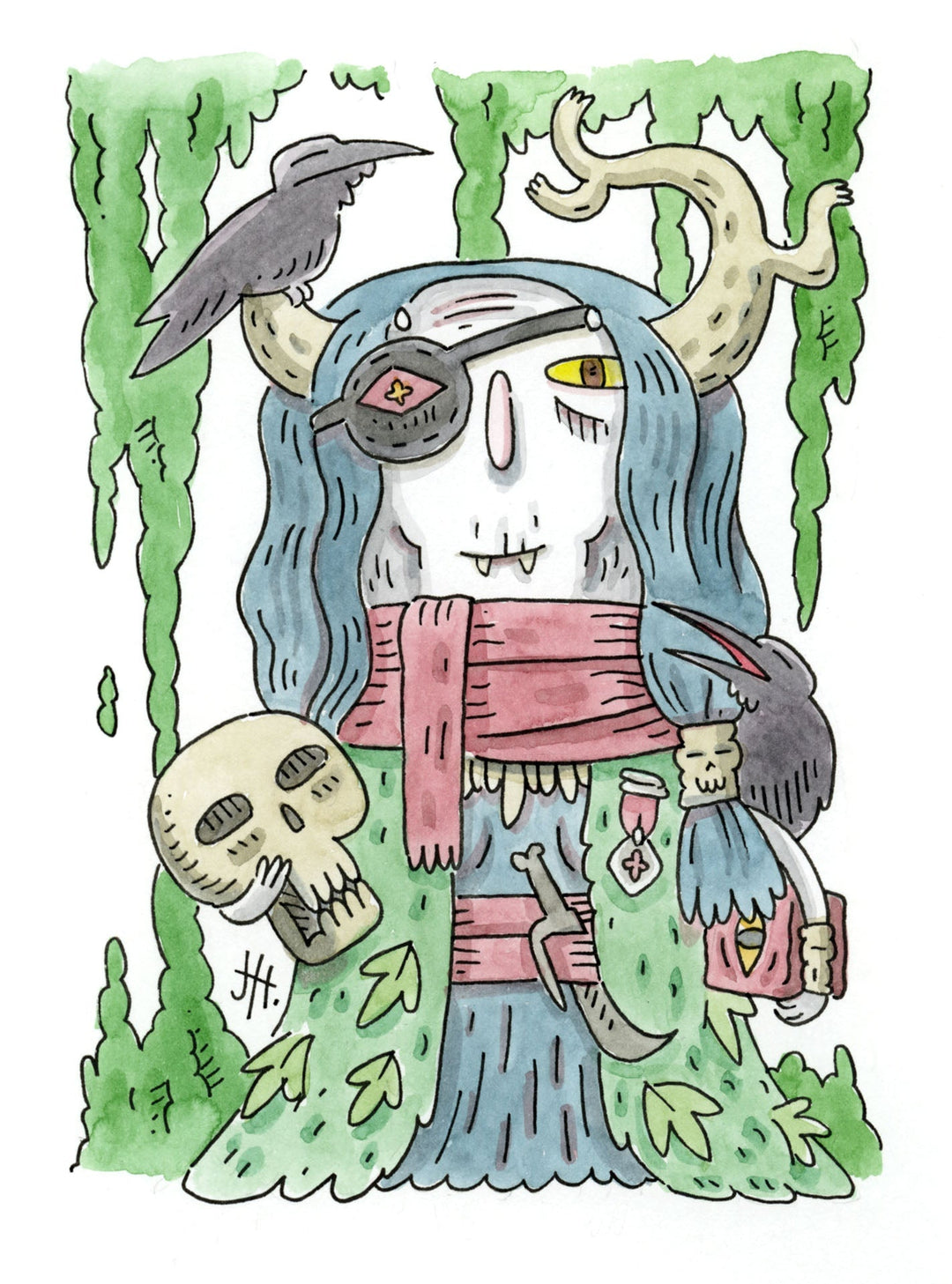 Sketch A Day 20, Swamp Oni