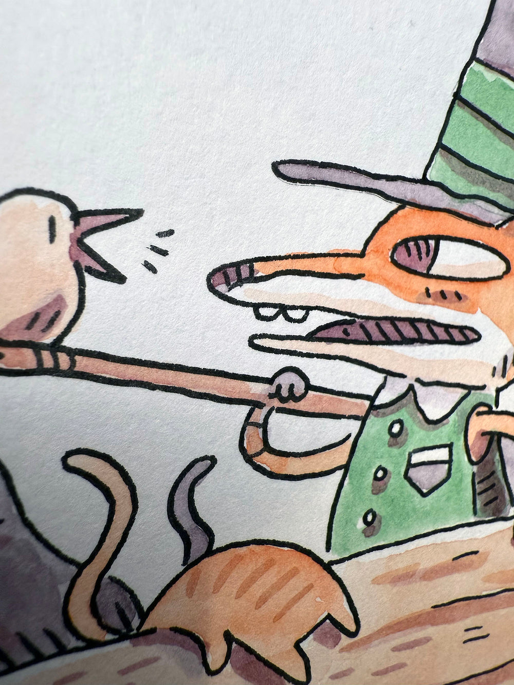 Swamp Troubles Watercolor (Original)