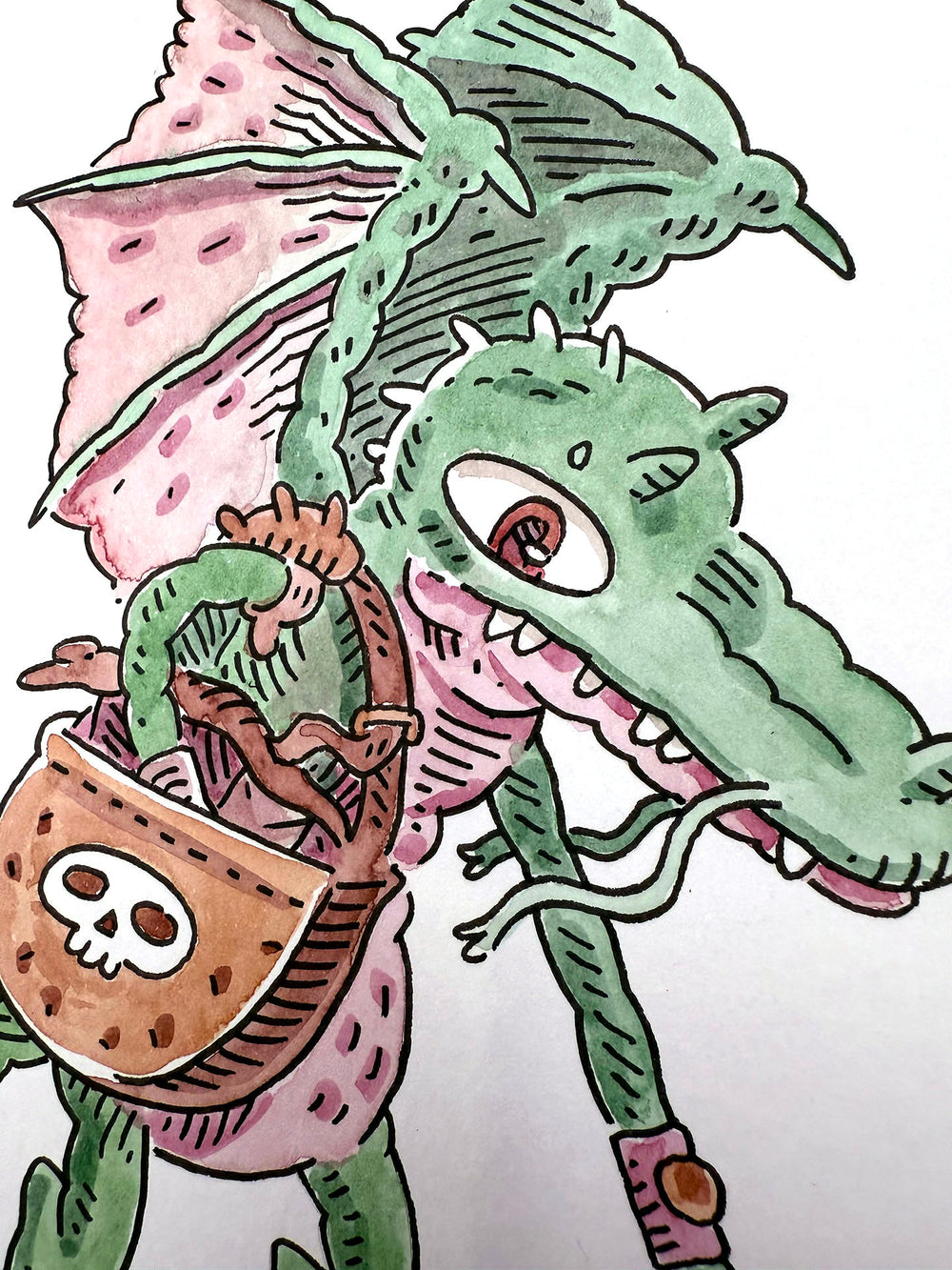 Mail Carrier Watercolor (Original)