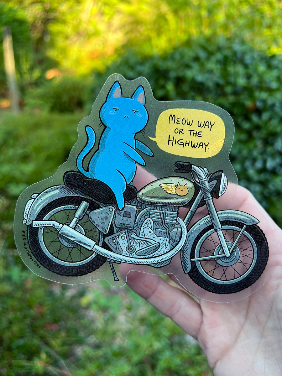 Meow Way Waterproof Vinyl Sticker image 0