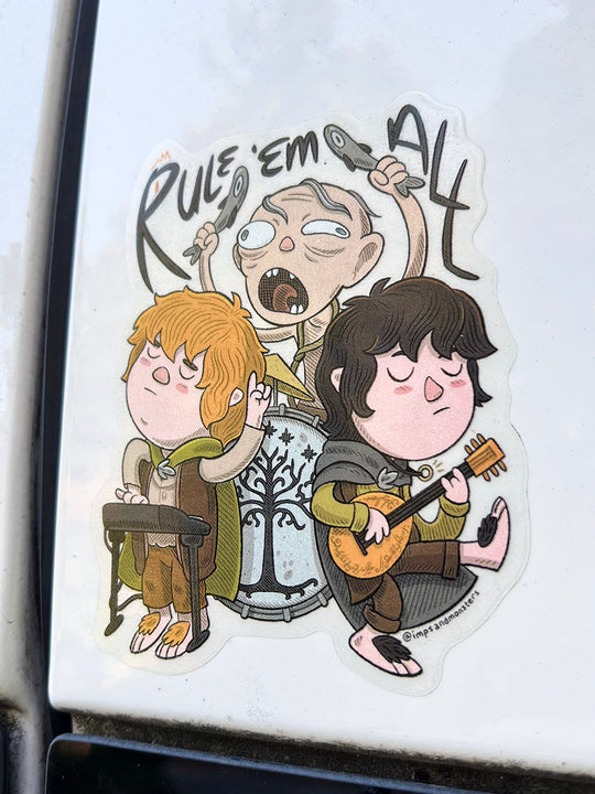 Rule Em All Waterproof Vinyl Sticker image 1