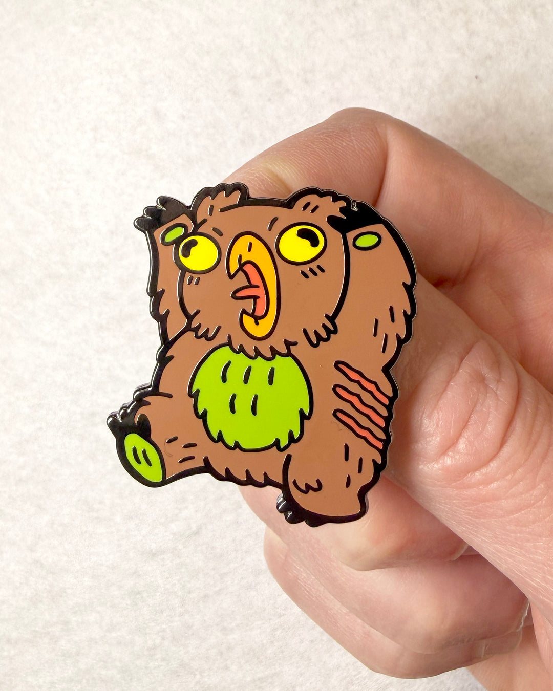 HootBear Enamel Pin