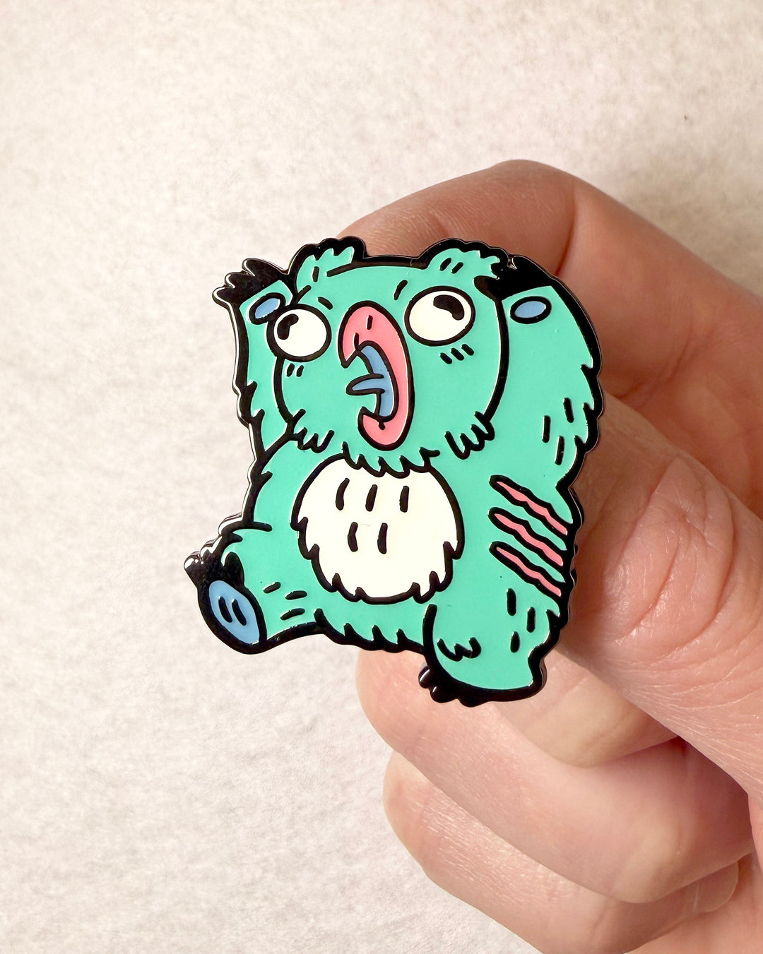 HootBear Enamel Pin (Glow Chase)