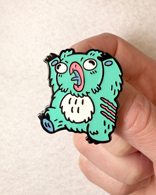 HootBear Enamel Pin (Glow Chase)