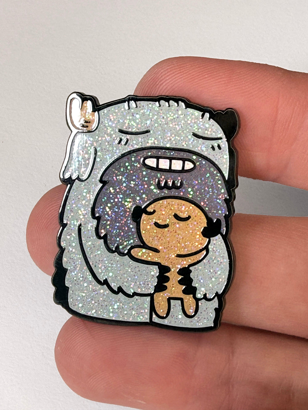 Clarence & Kipp (Glitter Chase) Hard Enamel Pin