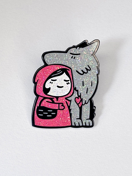 Red Riding Hood (Glitter Chase) Hard Enamel Pin