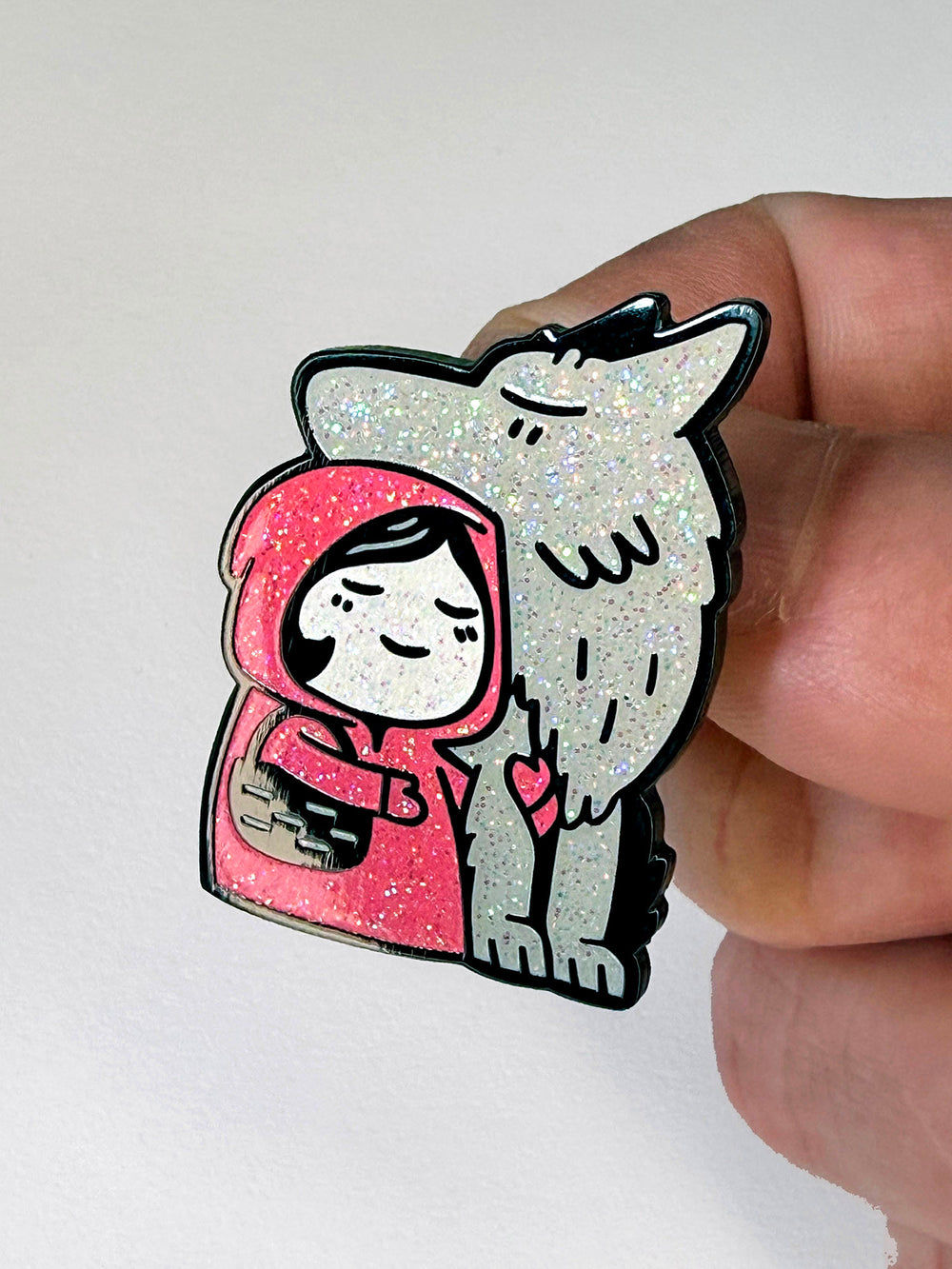 Red Riding Hood (Glitter Chase) Hard Enamel Pin