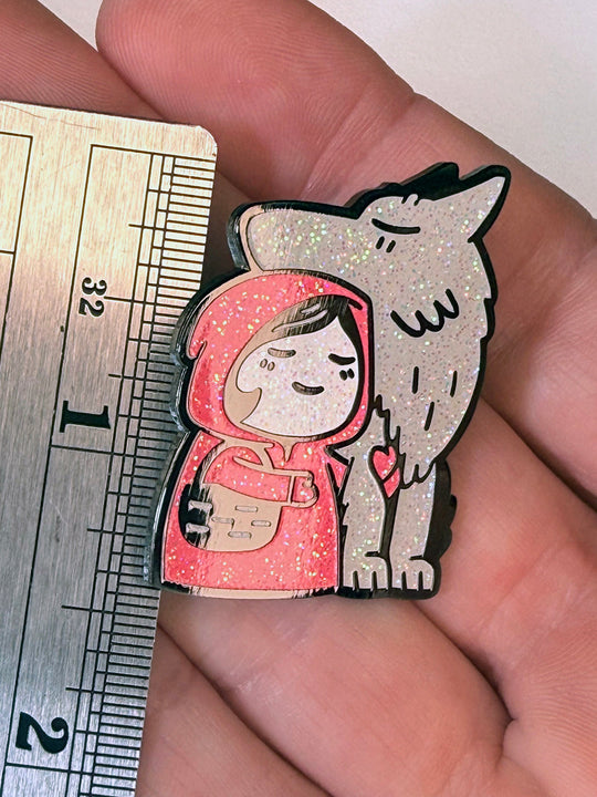 Red Riding Hood (Glitter Chase) Hard Enamel Pin