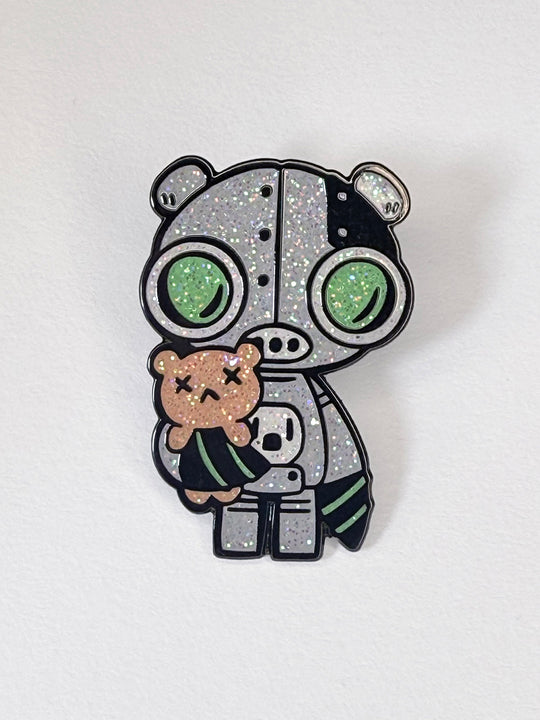 RoboBear (Glitter Chase) Hard Enamel Pin
