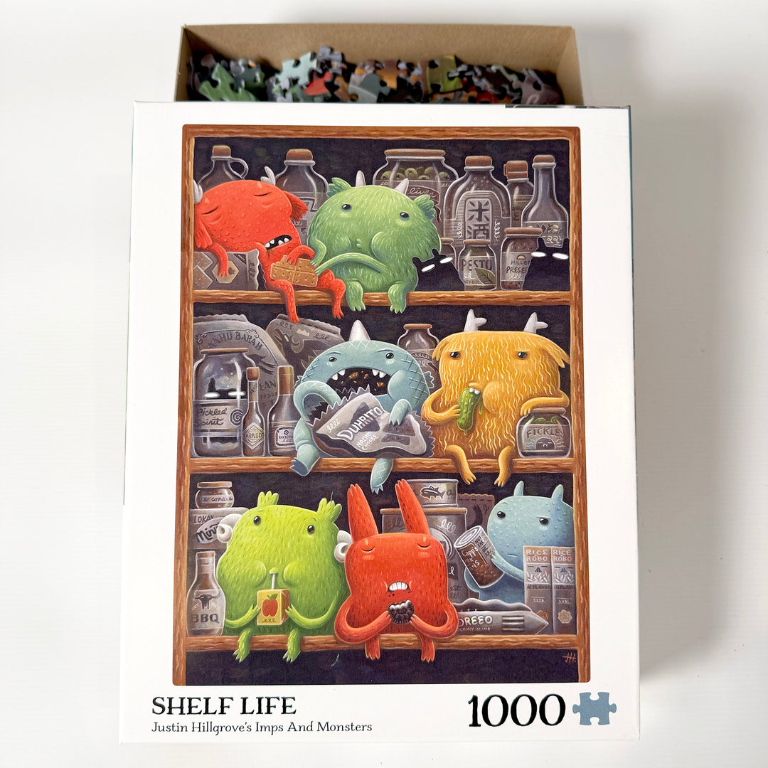 bbq monsters to go Shelf Life 1000-piece puzzle (READ NOTE BEFORE PURCHASING) – Imps and Monsters LLC
