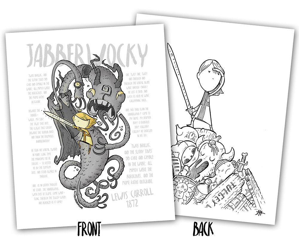 Jabberwocky: A Nonsense Coloring Book + Bonus Prints image 3