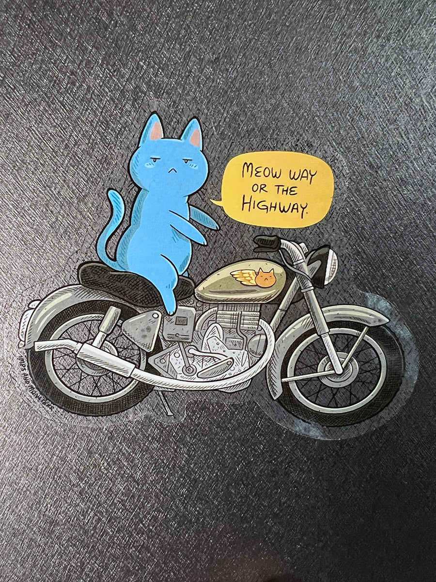 Meow Way Waterproof Vinyl Sticker image 2