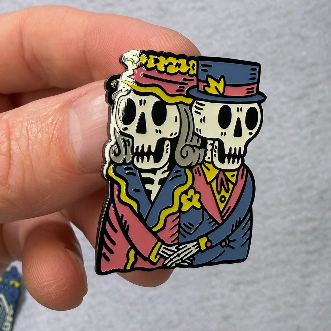 Dapper Dead Enamel Pin (Glow)