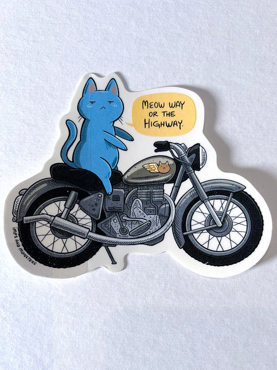 Meow Way Waterproof Vinyl Sticker image 1