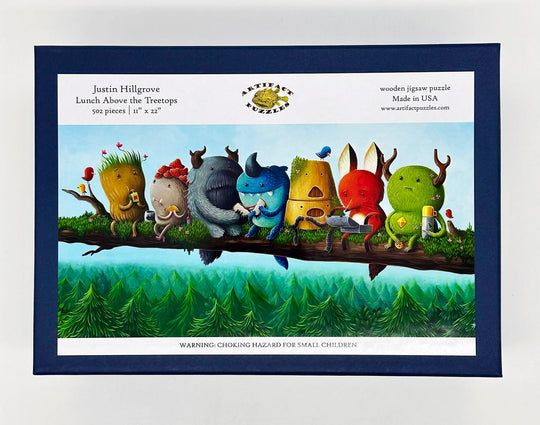 Lunch Above The Treetops Premium Wooden Jigsaw Puzzle