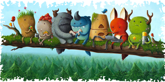 Lunch Above The Treetops Premium Wooden Jigsaw Puzzle
