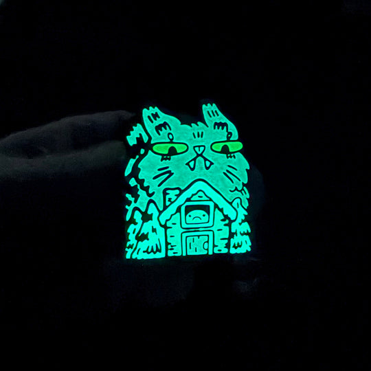 Yule Cat Enamel Pin (Glow)